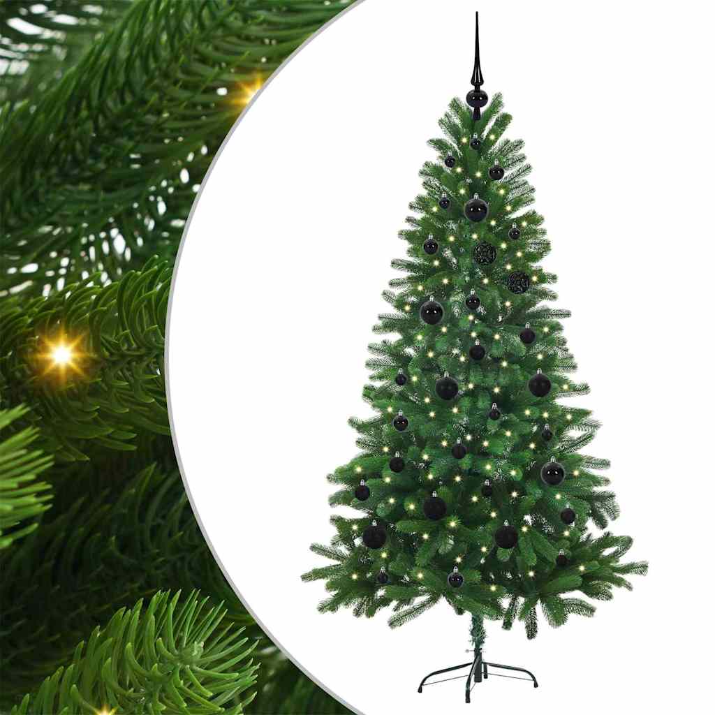 Božićno drvce s 150 LED svjetlima s stalakom Zelena 150 cm PE