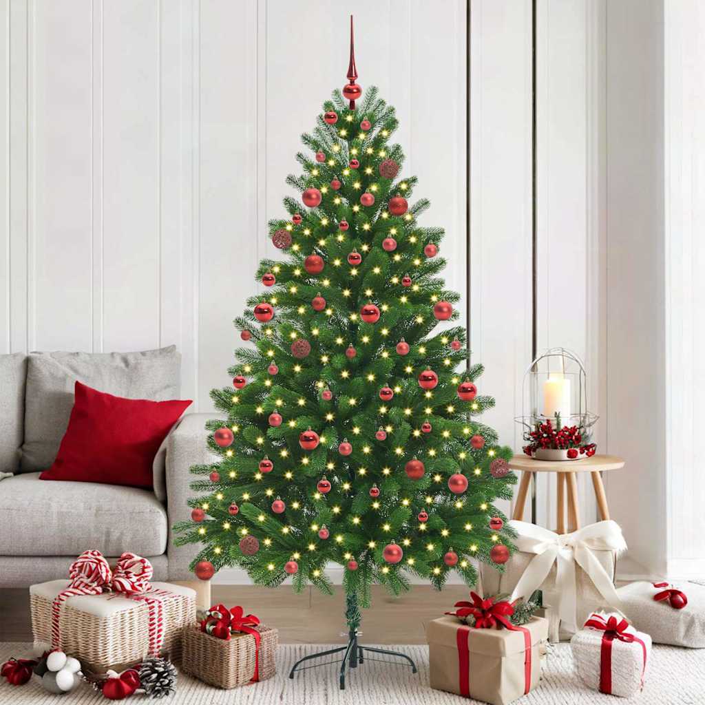 Božićno drvce s 300 LED svjetlima s stalakom Zelena 180 cm PE