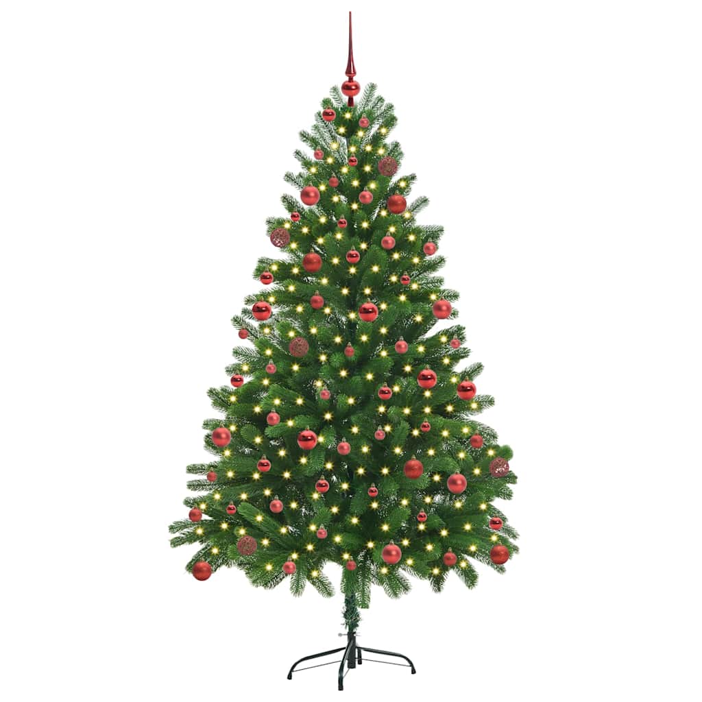 Božićno drvce s 300 LED svjetlima s stalakom Zelena 180 cm PE