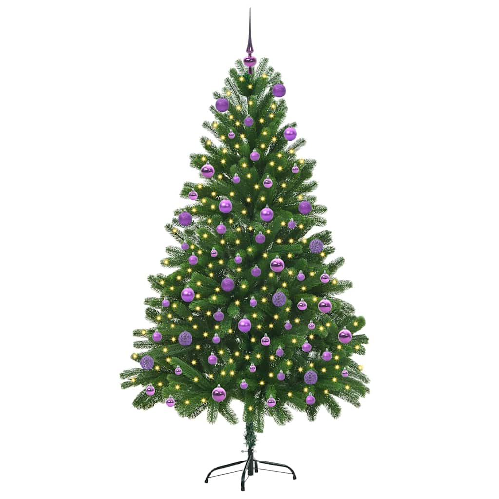 Božićno drvce s 300 LED svjetlima s stalakom Zelena 180 cm PE