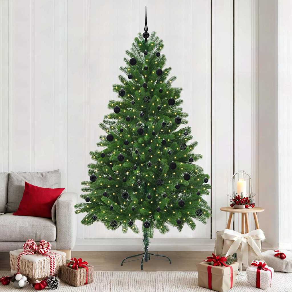 Božićno drvce s 300 LED svjetlima s stalakom Zelena 210 cm PE