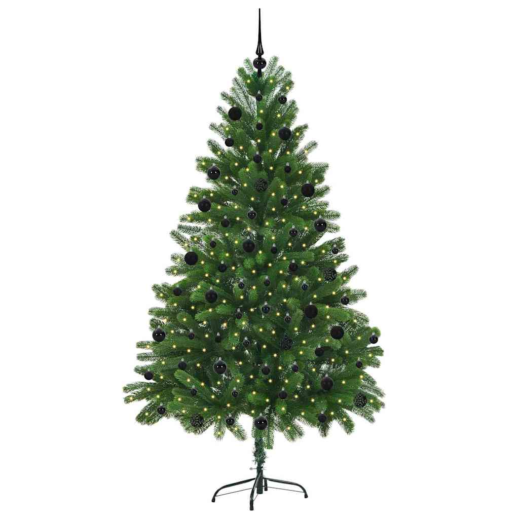 Božićno drvce s 300 LED svjetlima s stalakom Zelena 210 cm PE