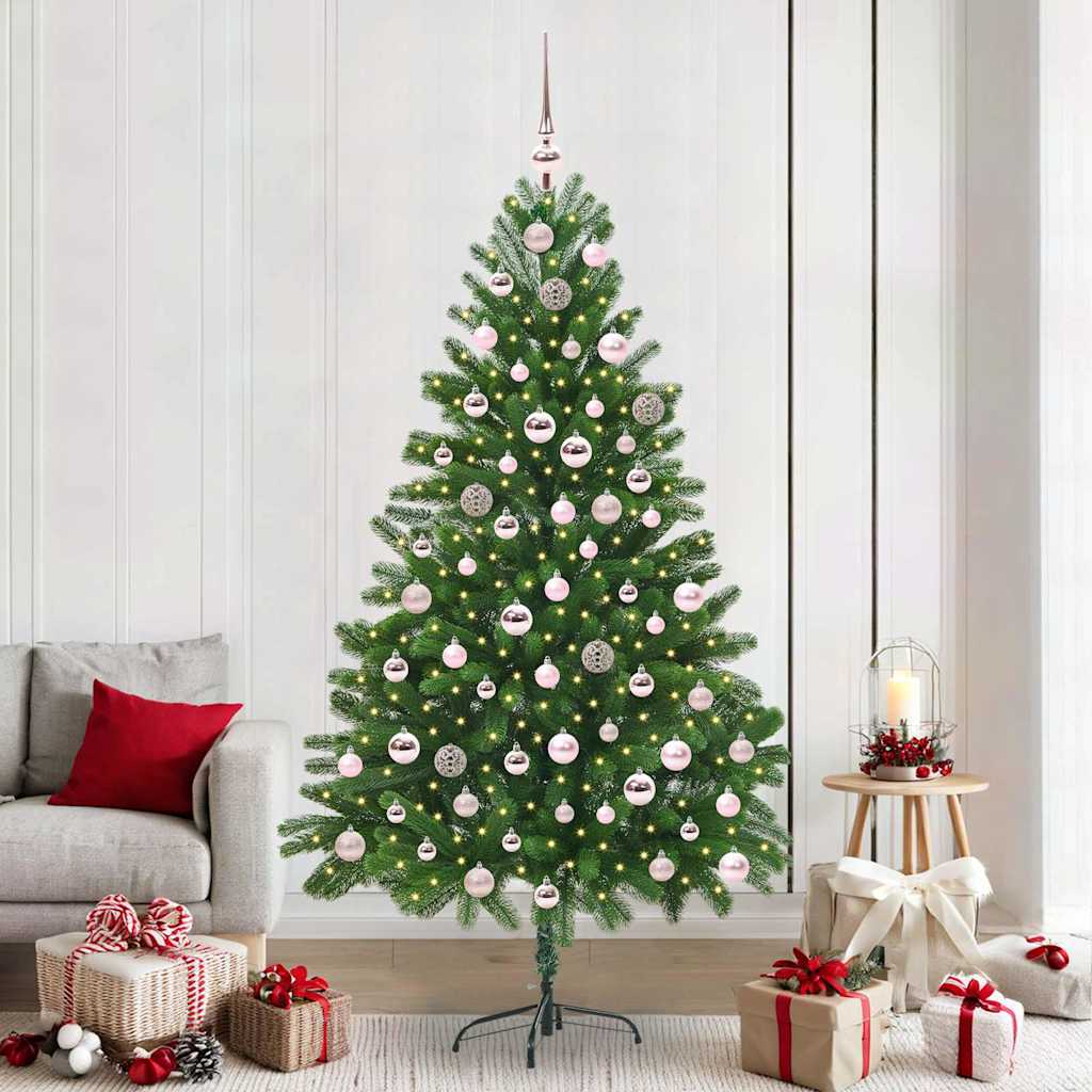 Božićno drvce s 300 LED svjetlima s stalakom Zelena 210 cm PE