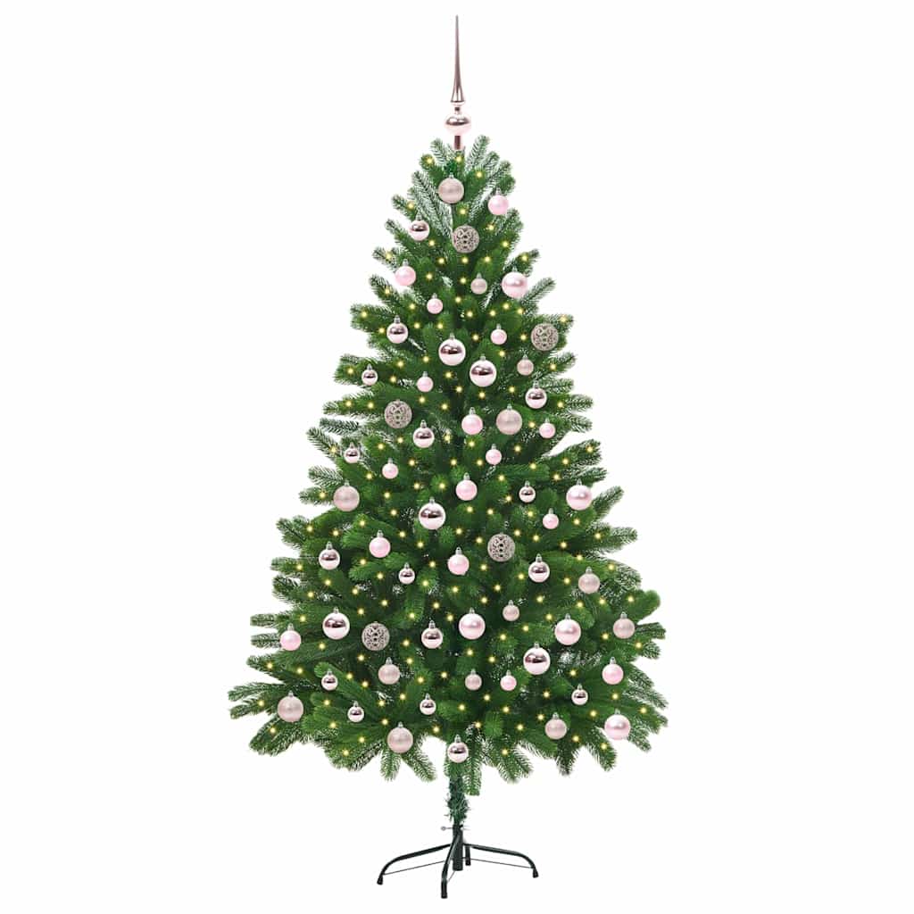 Božićno drvce s 300 LED svjetlima s stalakom Zelena 210 cm PE