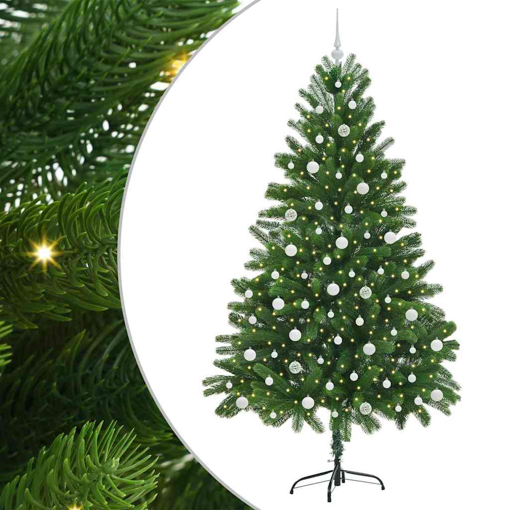 Božićno drvce s 300 LED svjetlima s stalakom Zelena 210 cm PE