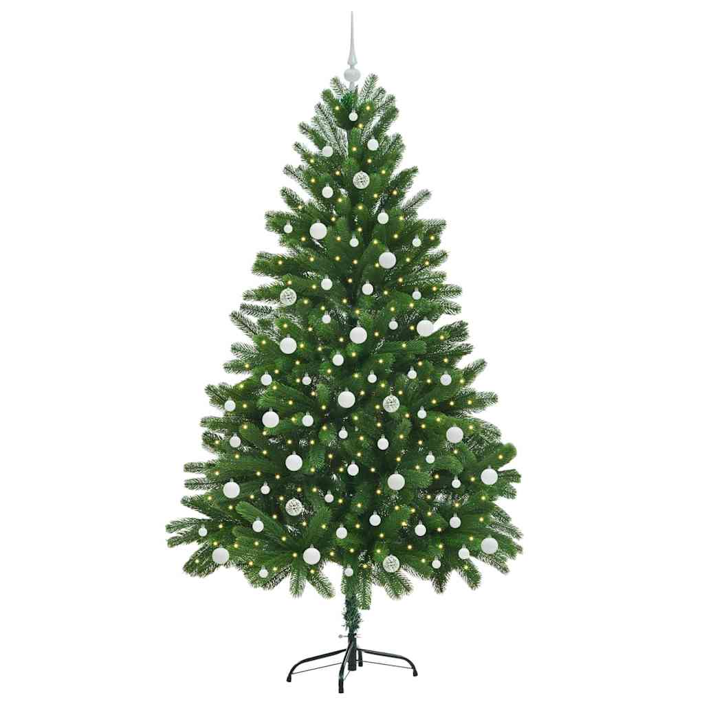 Božićno drvce s 300 LED svjetlima s stalakom Zelena 210 cm PE