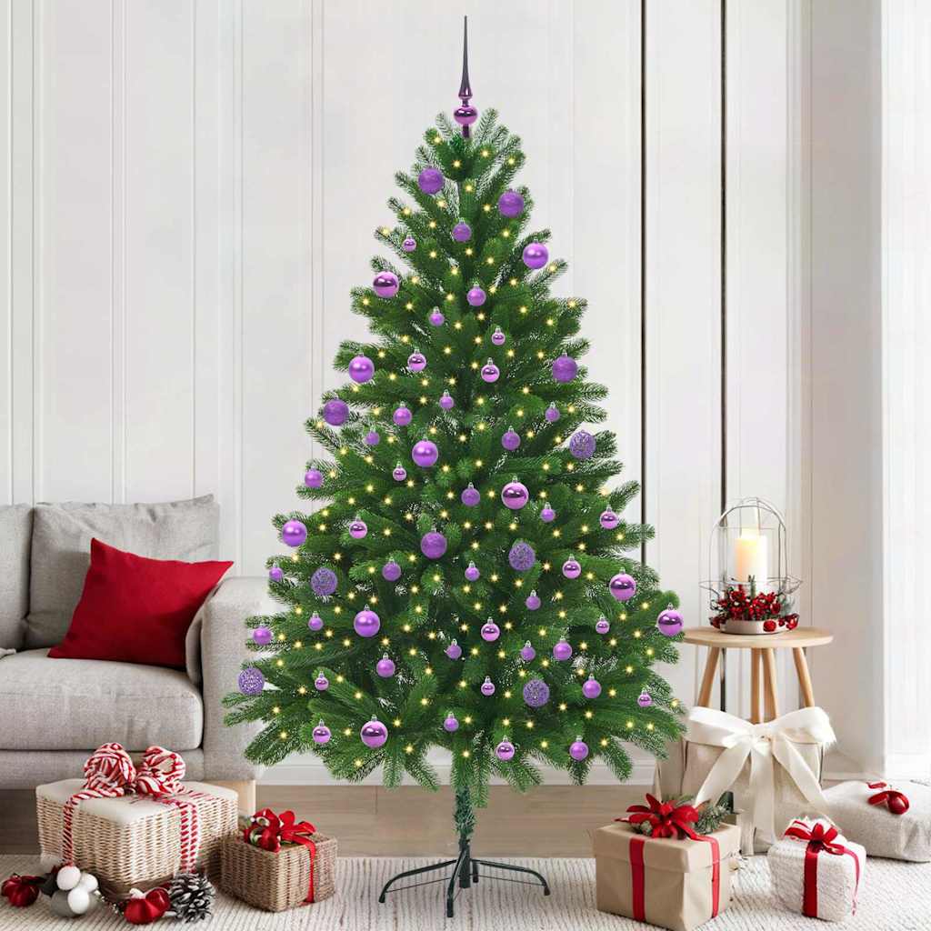 Božićno drvce s 300 LED svjetlima s stalakom Zelena 210 cm PE