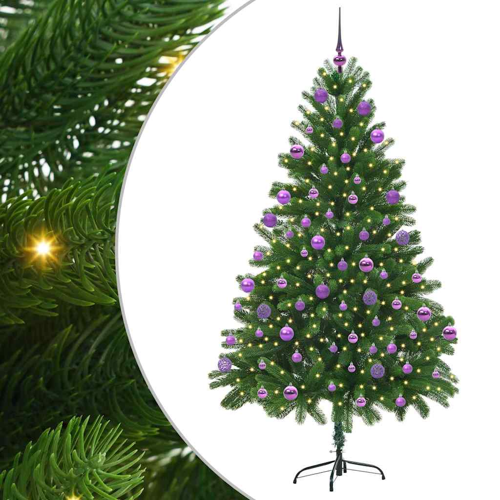 Božićno drvce s 300 LED svjetlima s stalakom Zelena 210 cm PE