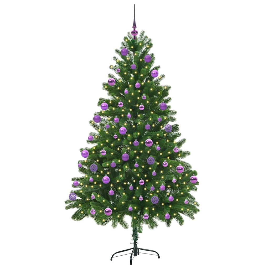 Božićno drvce s 300 LED svjetlima s stalakom Zelena 210 cm PE