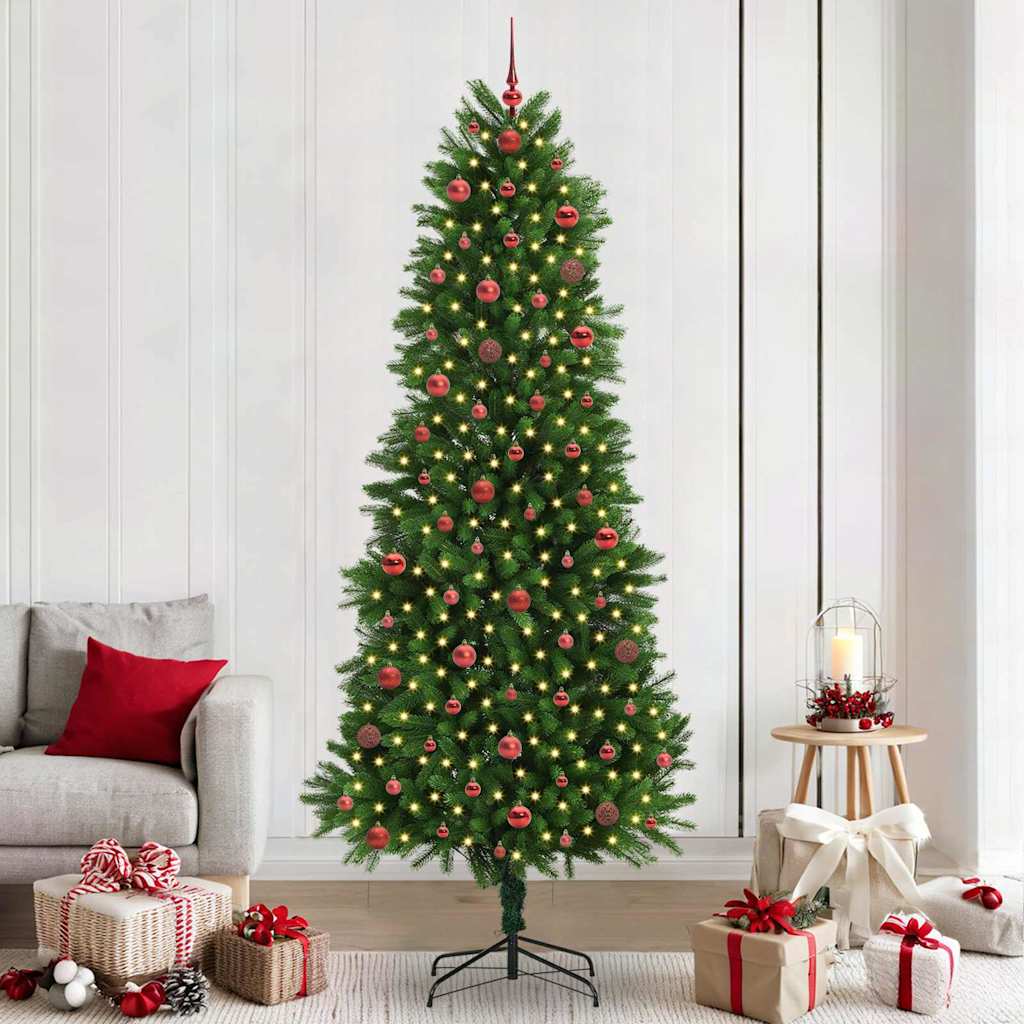 Božićno drvce s 300 LED svjetlima s stalakom Zelena 240 cm PE