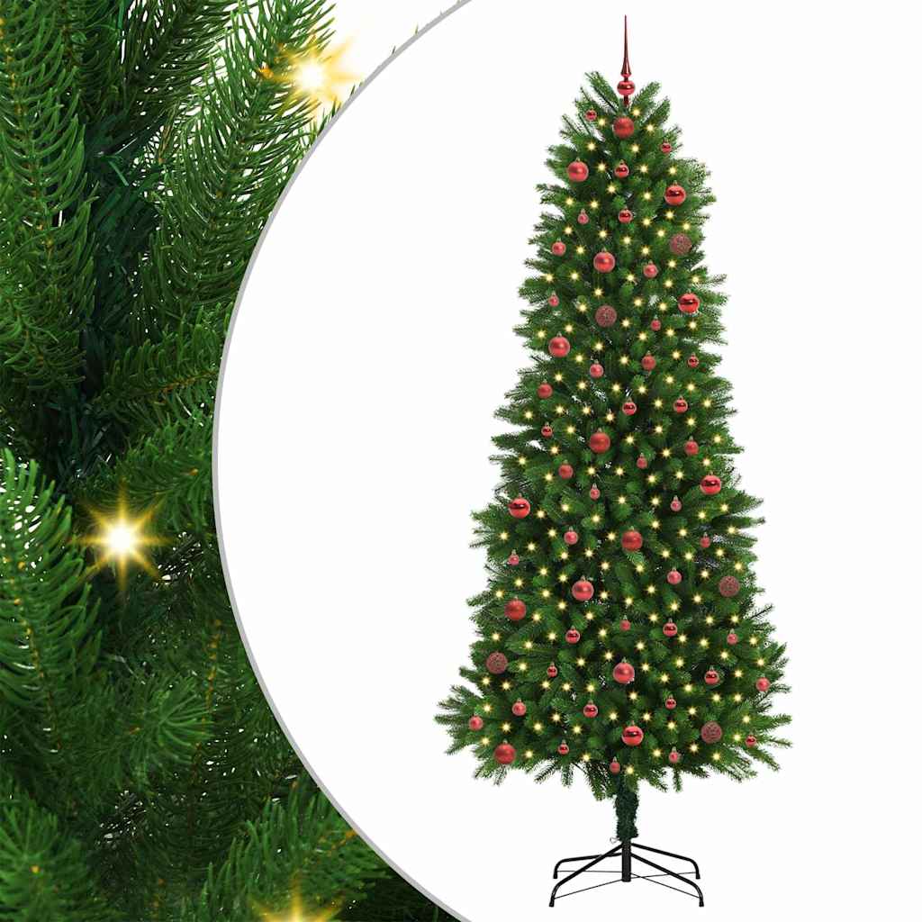 Božićno drvce s 300 LED svjetlima s stalakom Zelena 240 cm PE