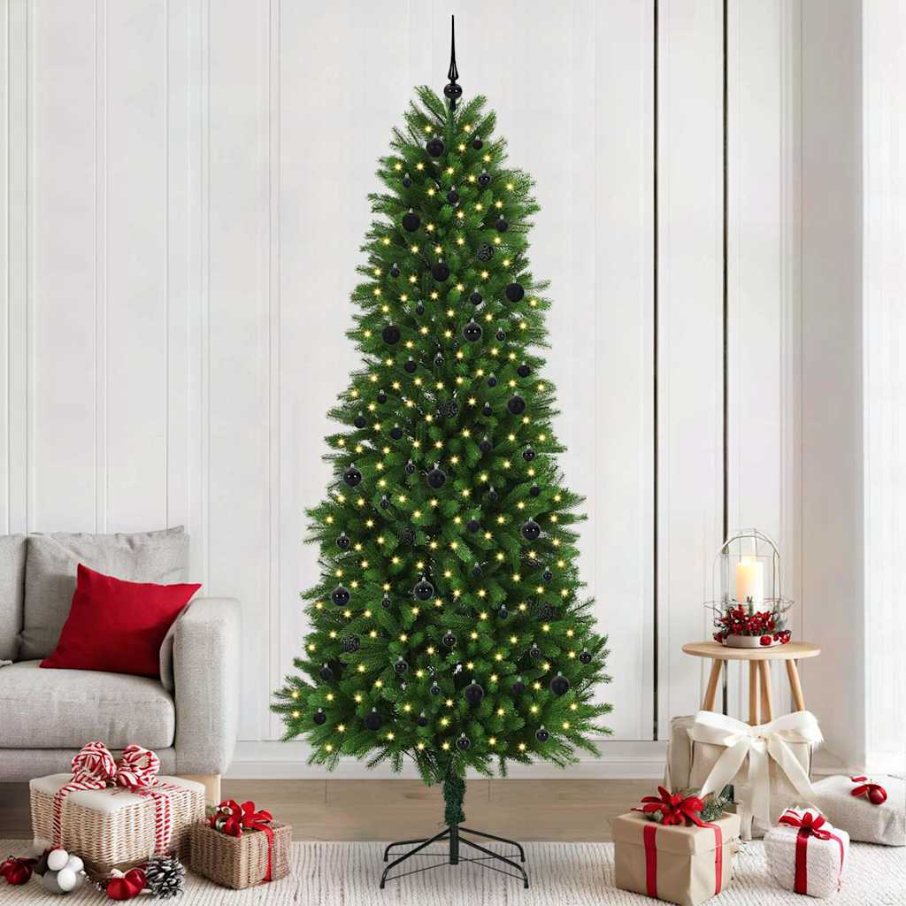 Božićno drvce s 300 LED svjetlima s stalakom Zelena 240 cm PE