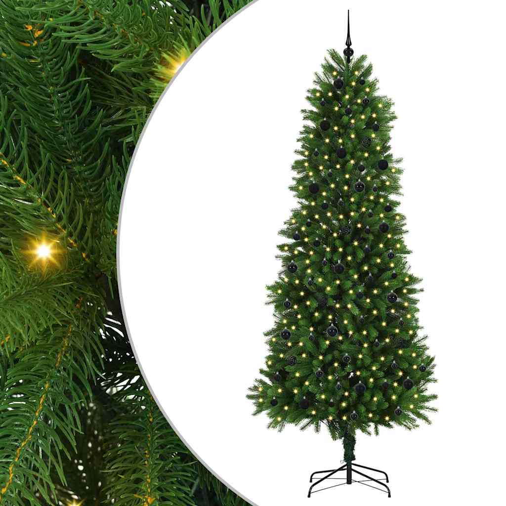 Božićno drvce s 300 LED svjetlima s stalakom Zelena 240 cm PE