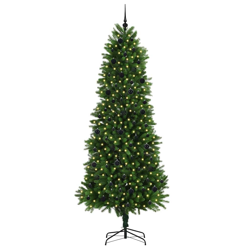 Božićno drvce s 300 LED svjetlima s stalakom Zelena 240 cm PE
