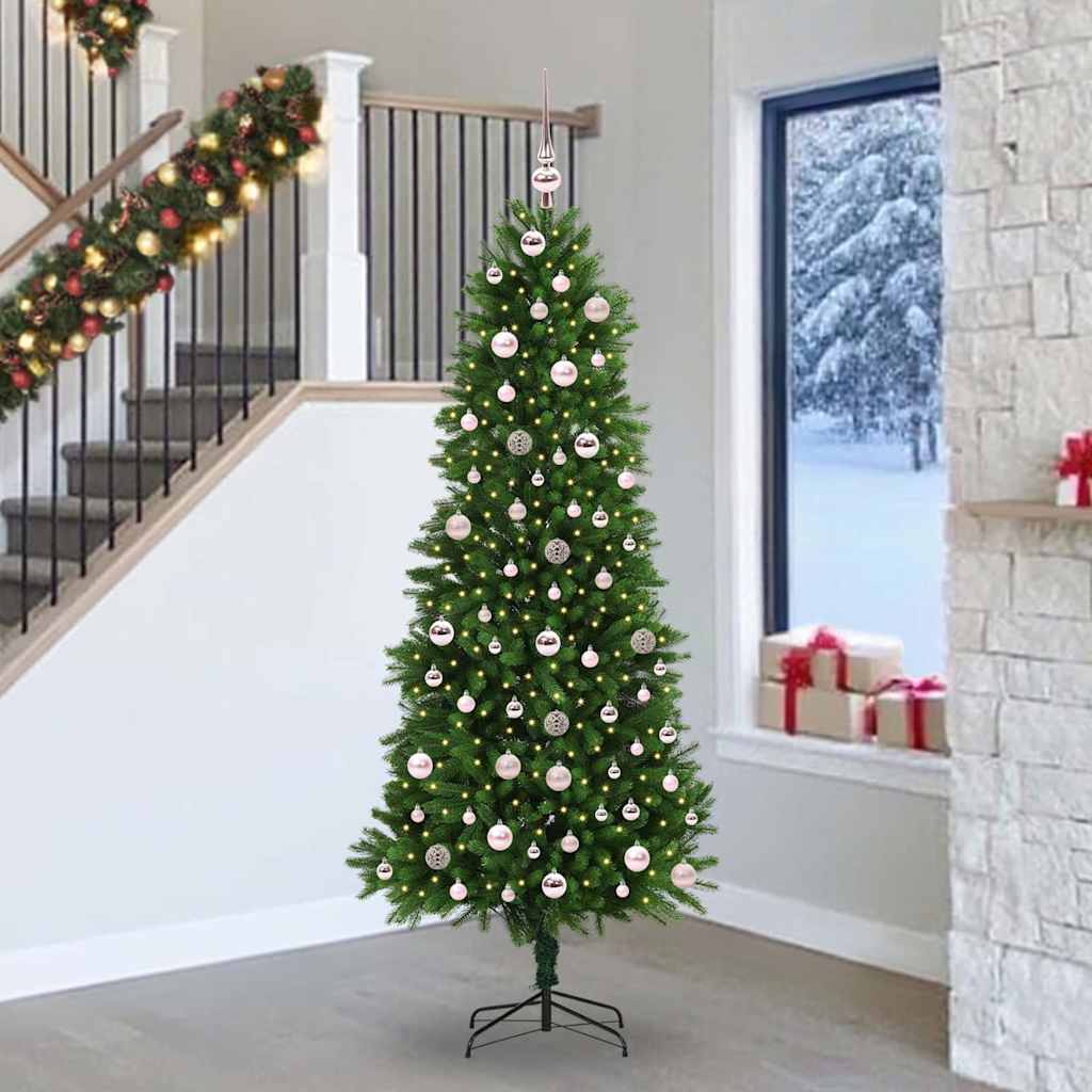 Božićno drvce s 300 LED svjetlima s stalakom Zelena 240 cm PE