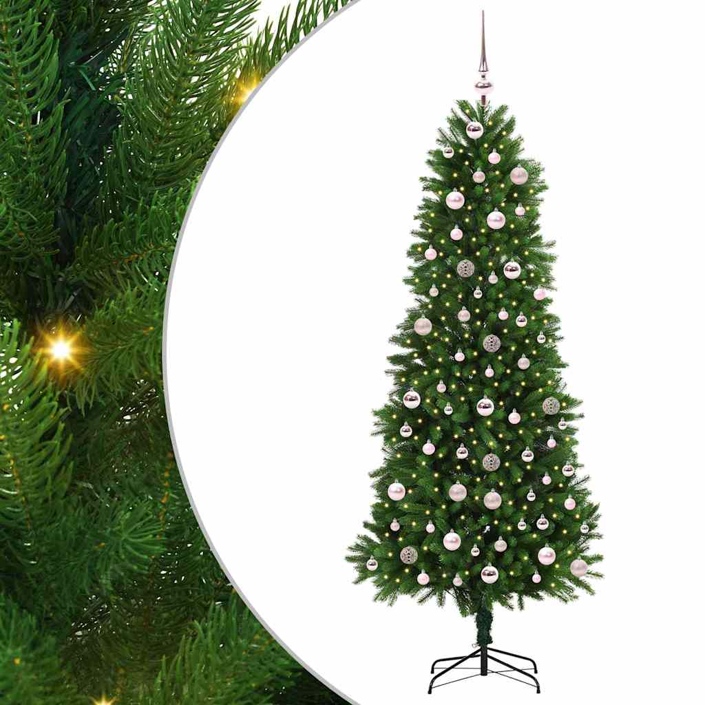 Božićno drvce s 300 LED svjetlima s stalakom Zelena 240 cm PE