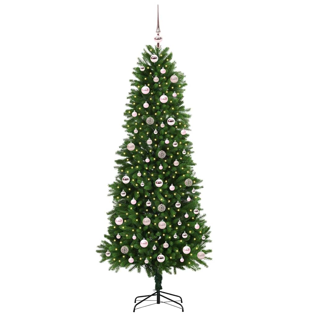 Božićno drvce s 300 LED svjetlima s stalakom Zelena 240 cm PE
