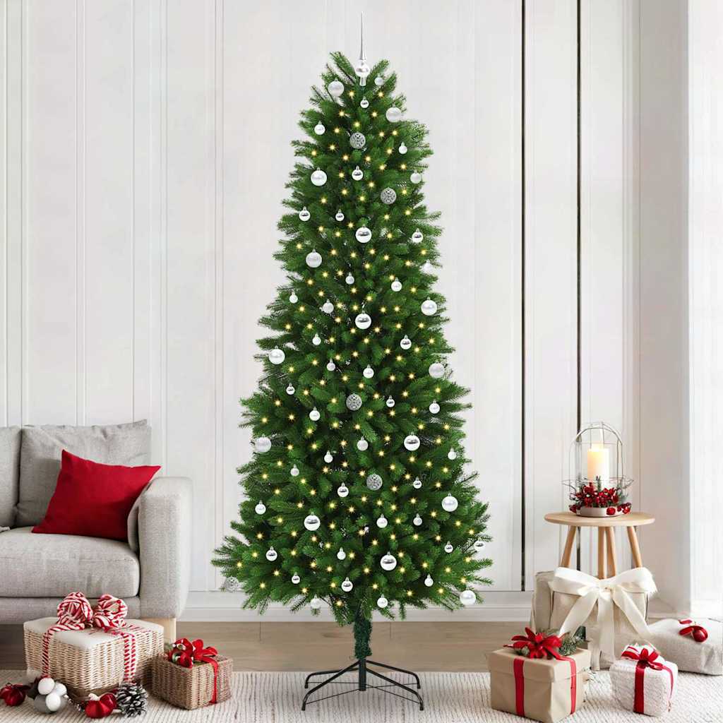 Božićno drvce s 300 LED svjetlima s stalakom Zelena 240 cm PE