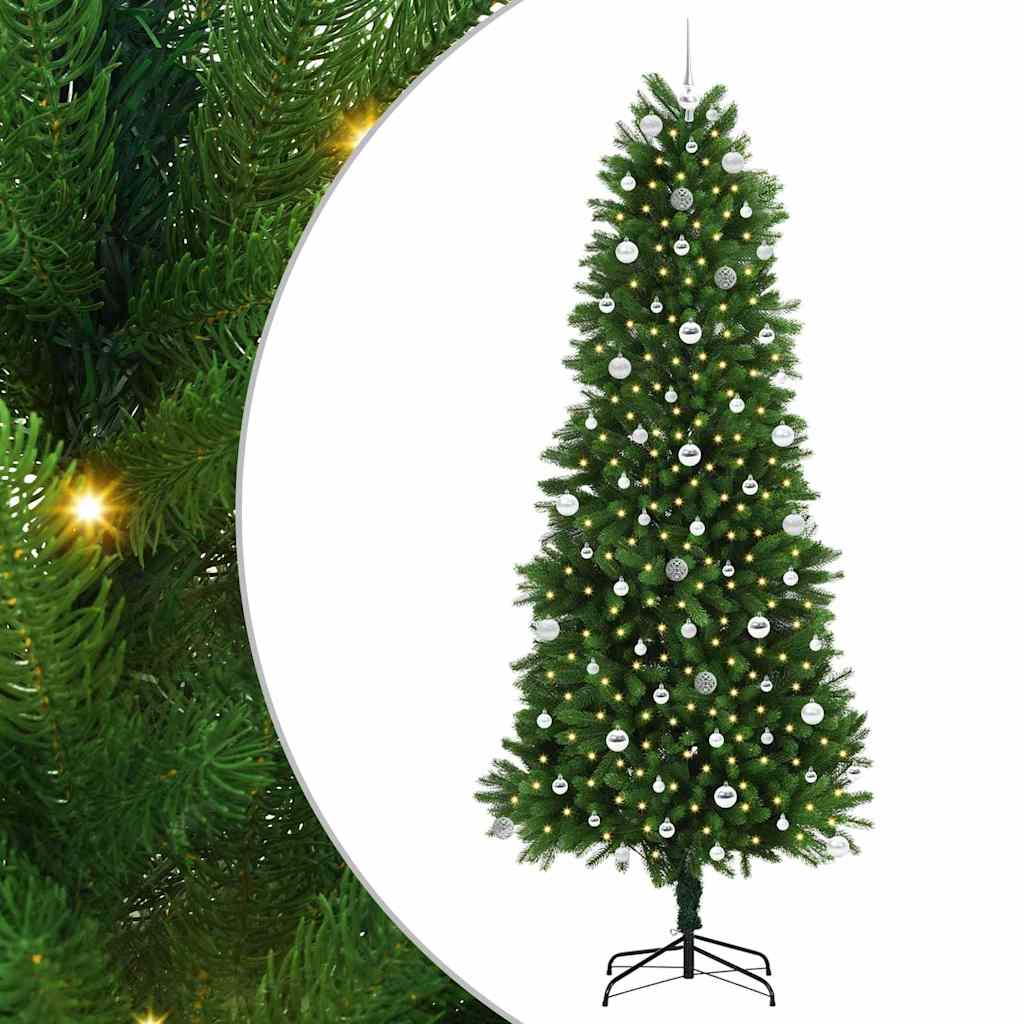 Božićno drvce s 300 LED svjetlima s stalakom Zelena 240 cm PE