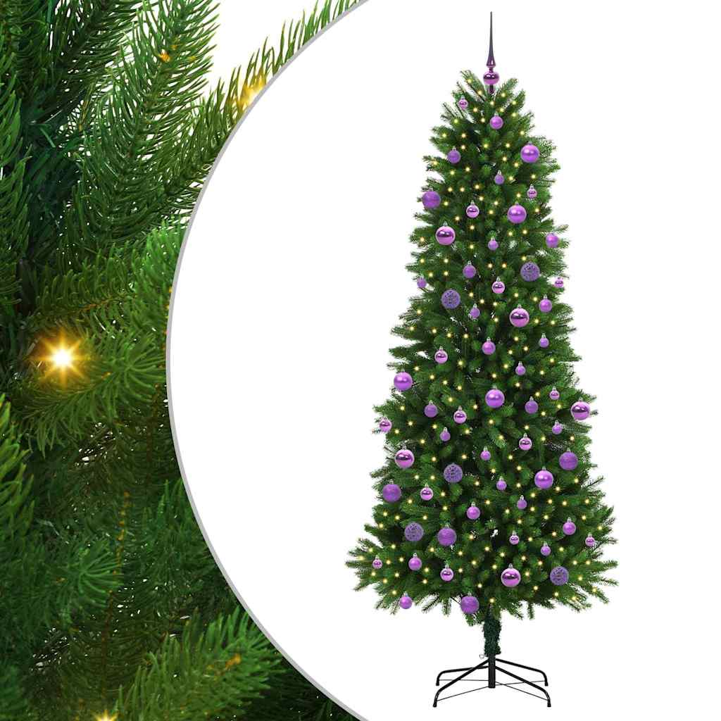 Božićno drvce s 300 LED svjetlima s stalakom Zelena 240 cm PE