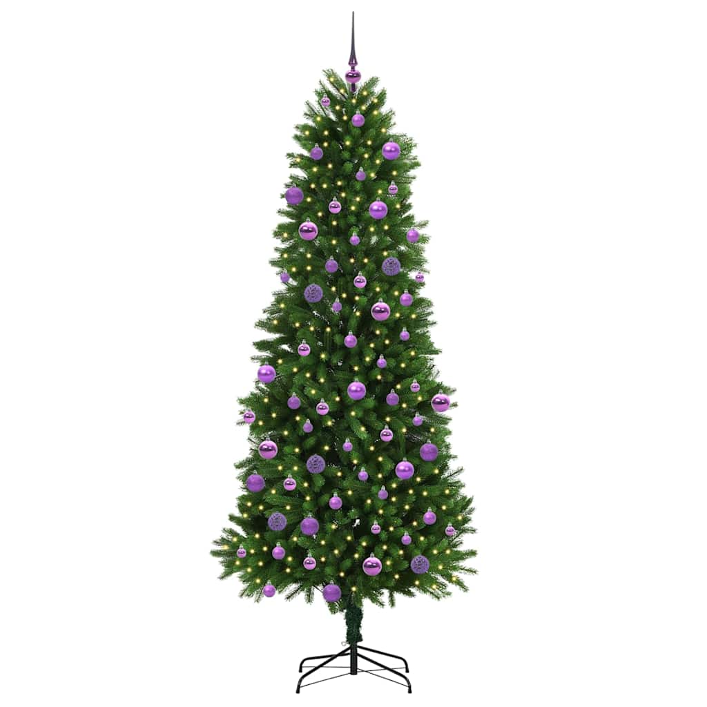 Božićno drvce s 300 LED svjetlima s stalakom Zelena 240 cm PE