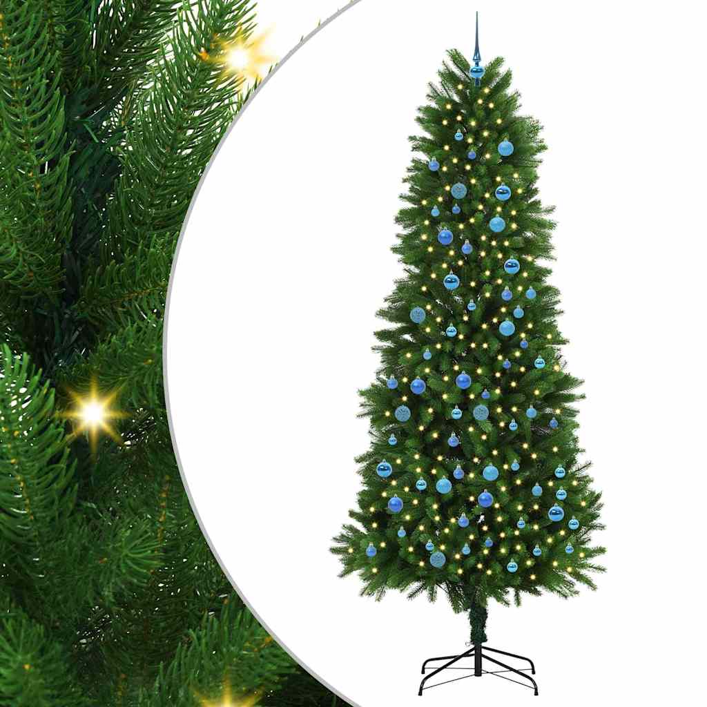 Božićno drvce s 300 LED svjetlima s stalakom Zelena 240 cm PE