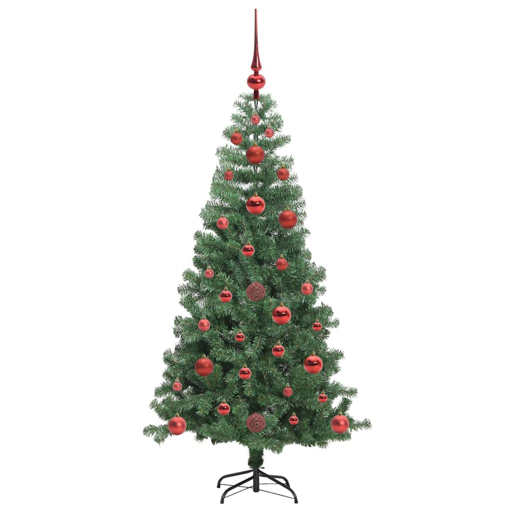 Božićno drvce s 150 LED svjetlima s stalakom Zelena 120 cm PVC
