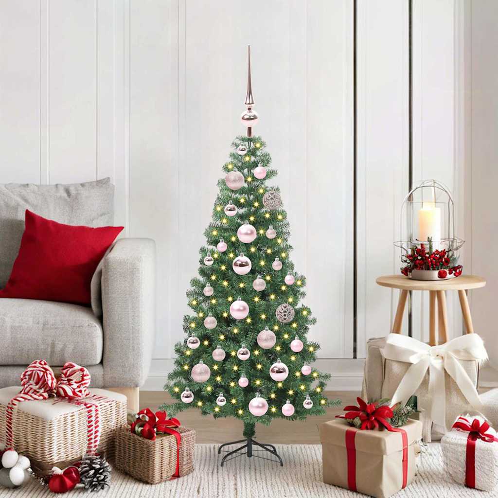 Božićno drvce s 150 LED svjetlima s stalakom Zelena 120 cm PVC