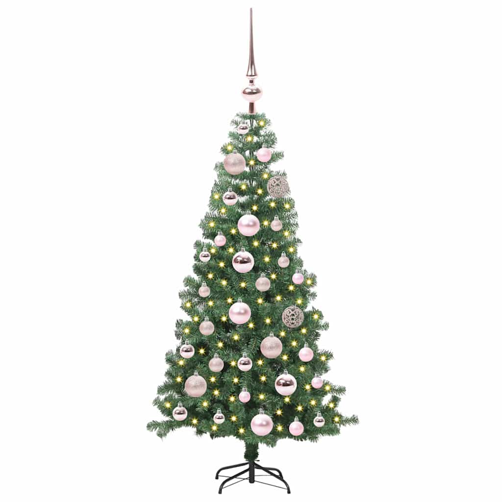 Božićno drvce s 150 LED svjetlima s stalakom Zelena 120 cm PVC