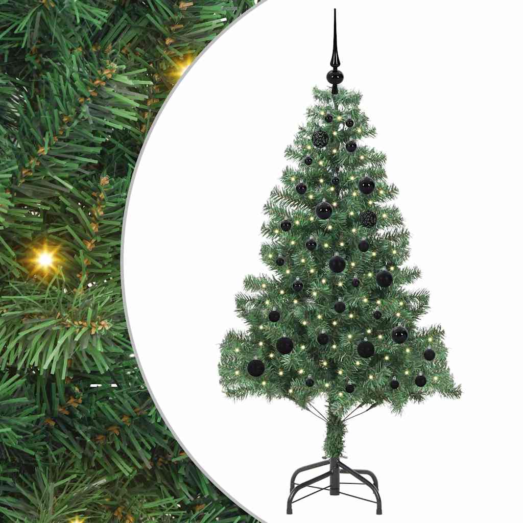 Božićno drvce s 150 LED svjetlima s stalakom Zelena 150 cm PVC