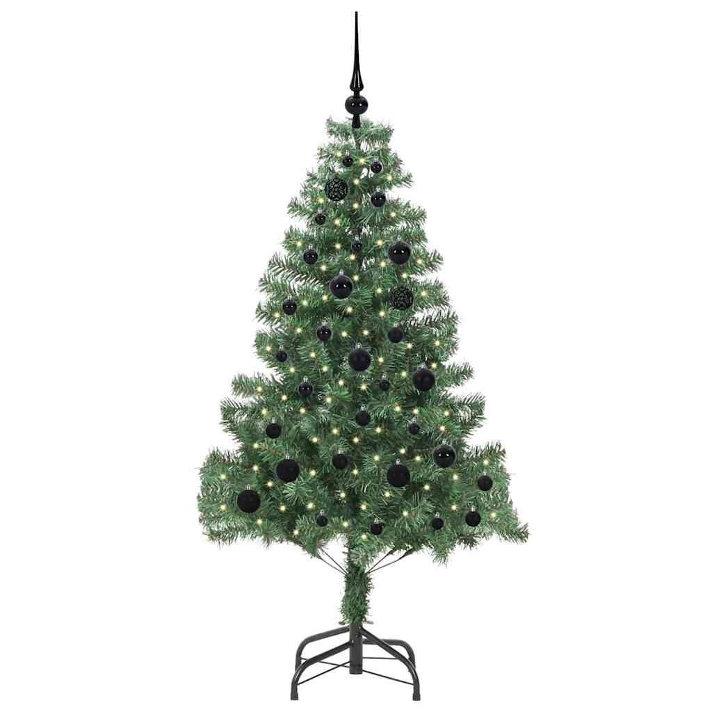 Božićno drvce s 150 LED svjetlima s stalakom Zelena 150 cm PVC