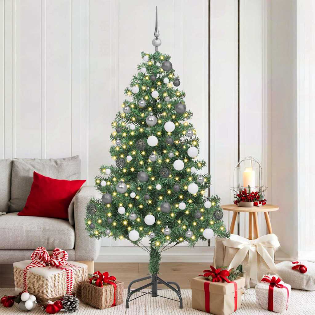 Božićno drvce s 300 LED svjetlima s stalakom Zelena 180 cm PVC