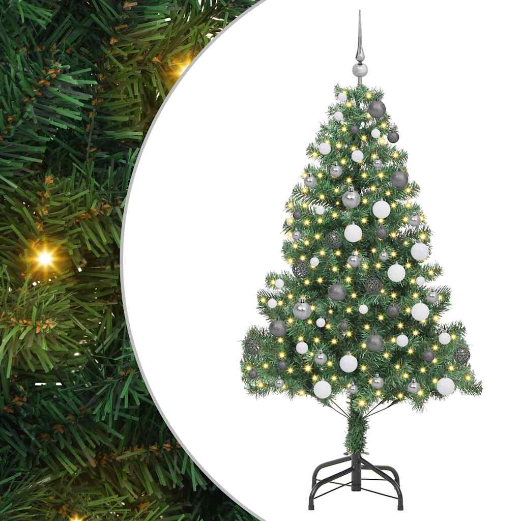 Božićno drvce s 300 LED svjetlima s stalakom Zelena 180 cm PVC