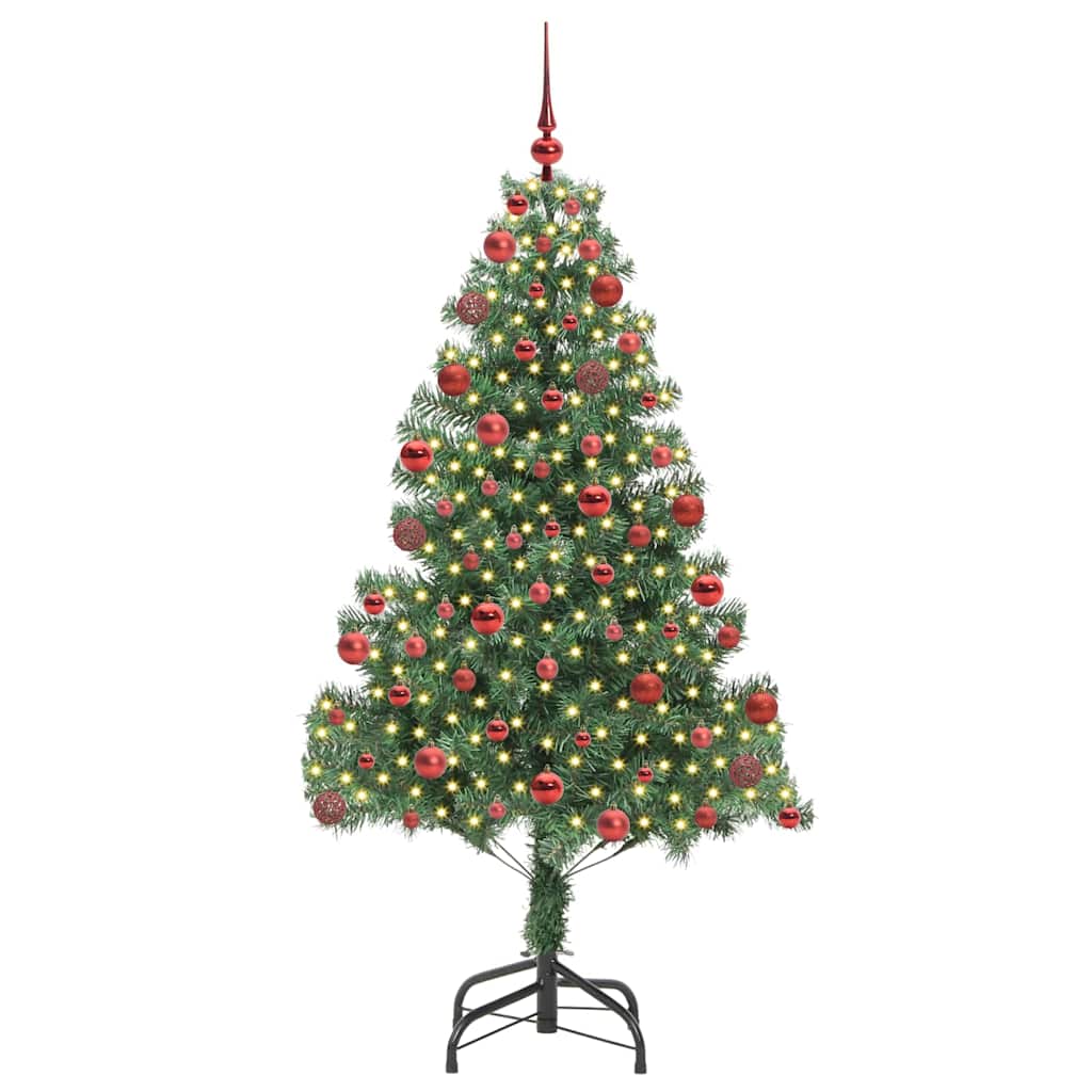 Božićno drvce s 300 LED svjetlima s stalakom Zelena 180 cm PVC