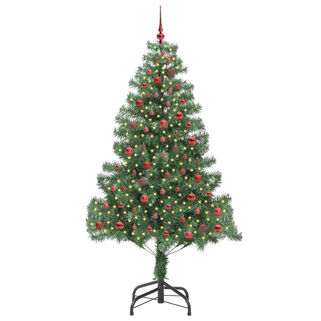 Božićno drvce s 300 LED svjetlima s stalakom Zelena 210 cm PVC