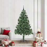Božićno drvce s 300 LED svjetlima s stalakom Zelena 210 cm PVC