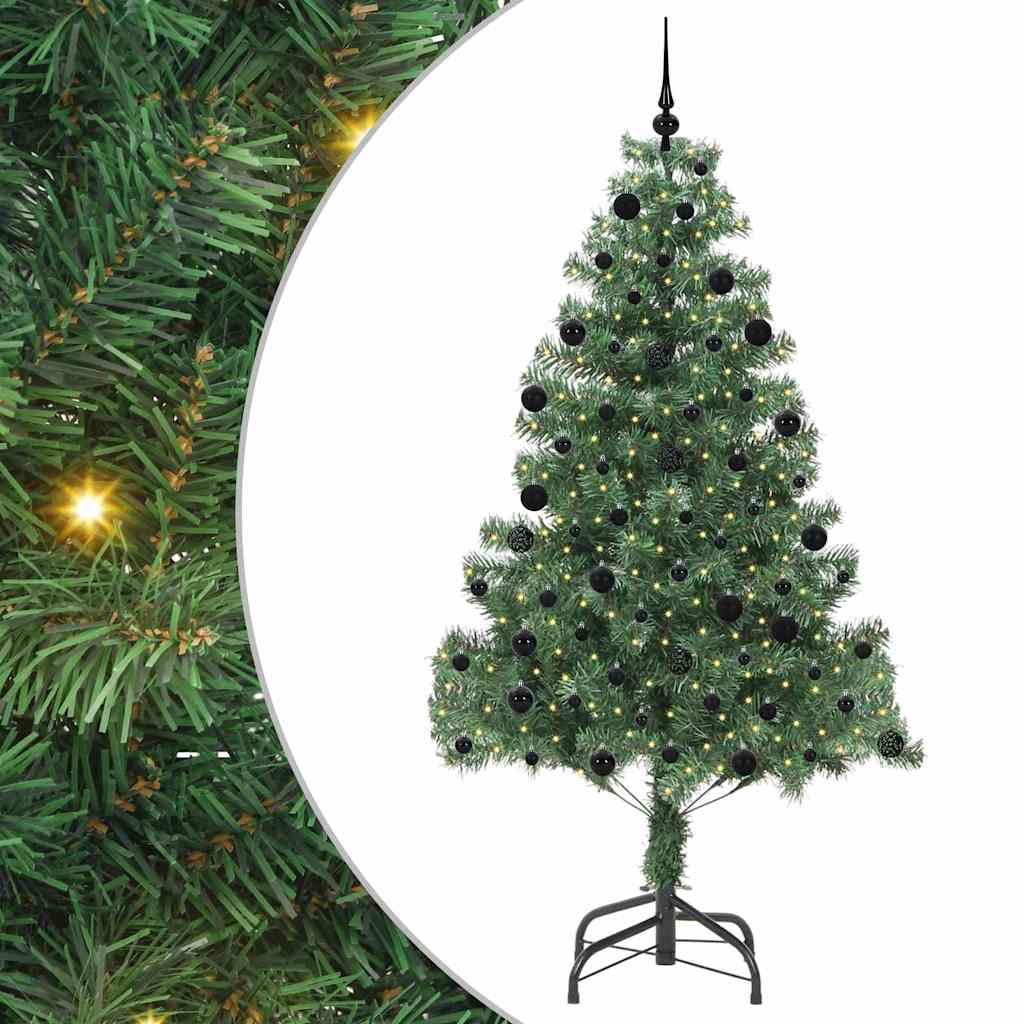 Božićno drvce s 300 LED svjetlima s stalakom Zelena 210 cm PVC