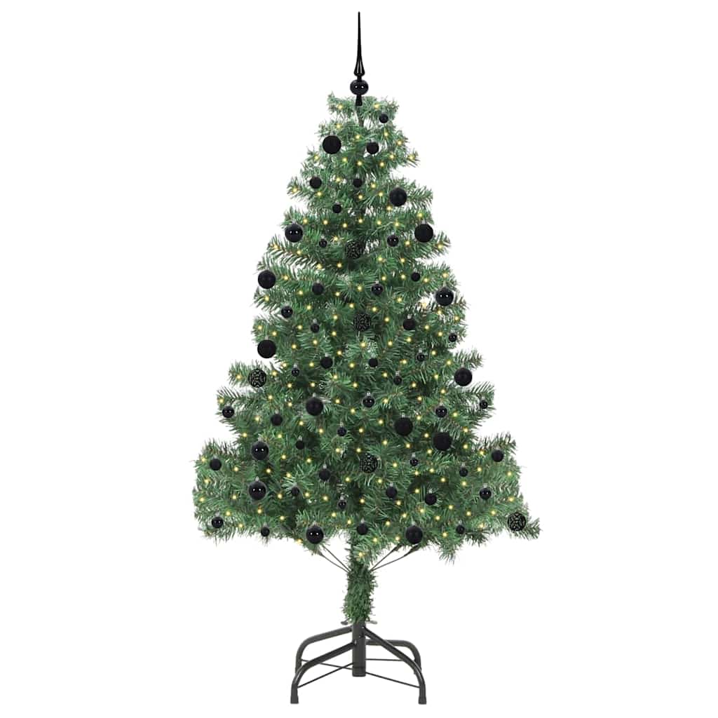 Božićno drvce s 300 LED svjetlima s stalakom Zelena 210 cm PVC