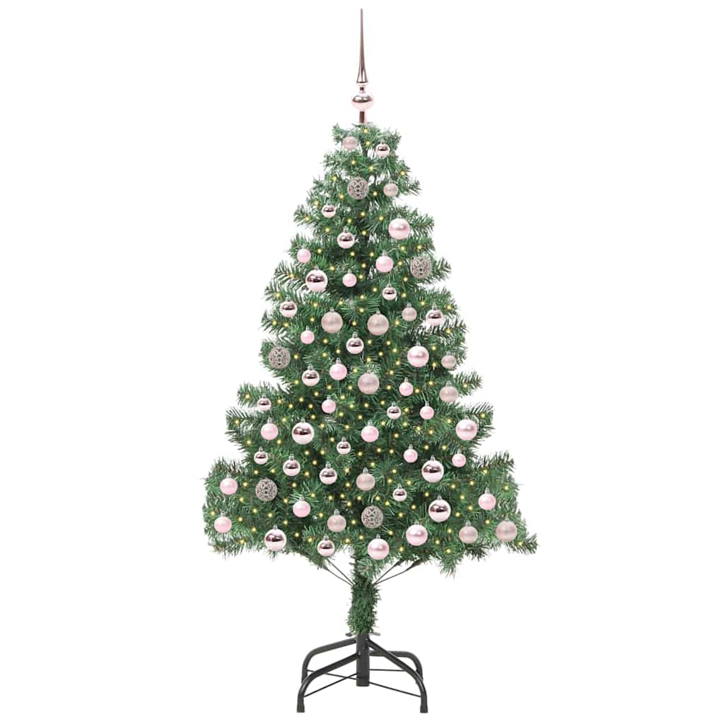 Božićno drvce s 300 LED svjetlima s stalakom Zelena 210 cm PVC