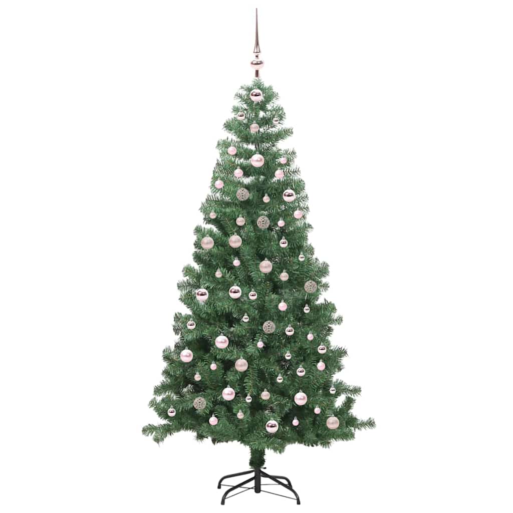 Božićno drvce s 300 LED svjetlima s stalakom Zelena 240 cm PVC