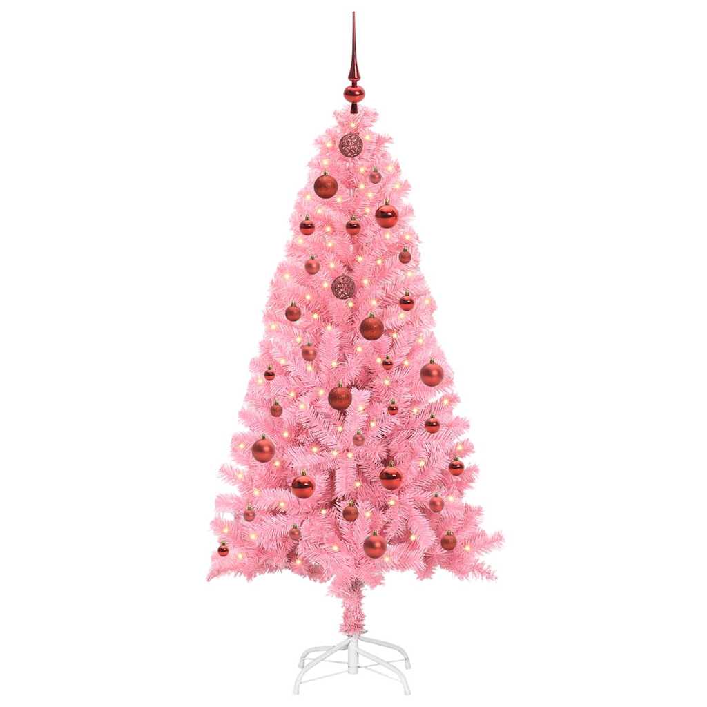 Božićno drvce s 150 LED svjetlima Ružičasta 150 cm PVC