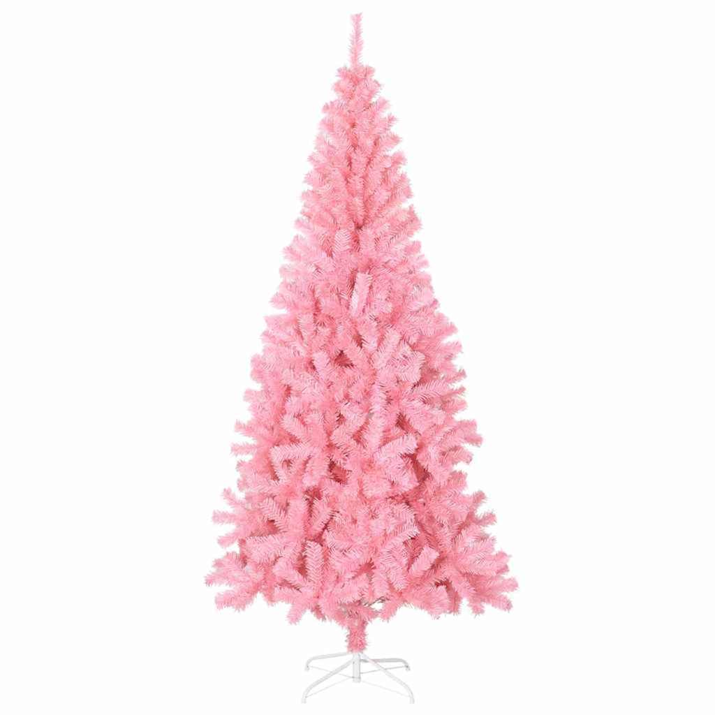 Božićno drvce s 300 LED svjetlima Ružičasta 180 cm PVC