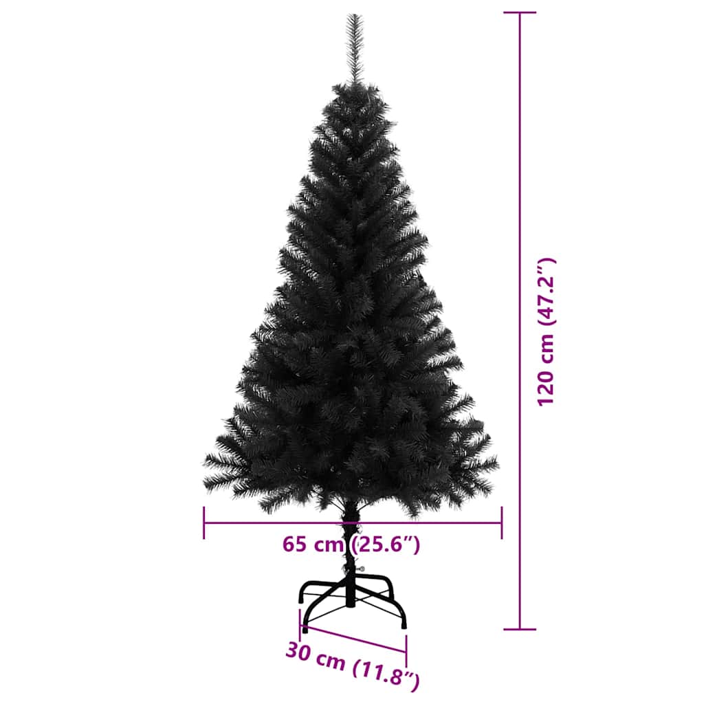 Božićno drvce Crna 120 cm PVC