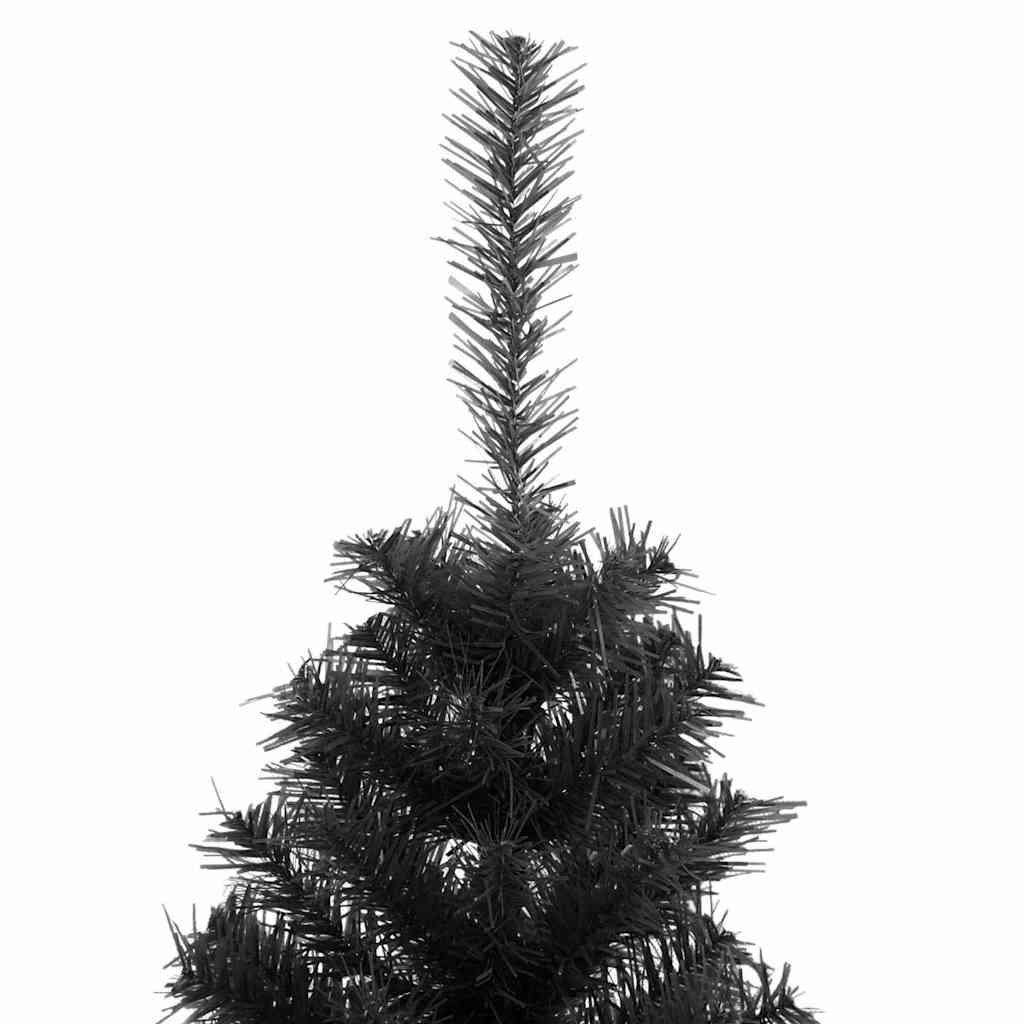 Božićno drvce s 150 LED svjetlima s stalakom Crna 150 cm PVC