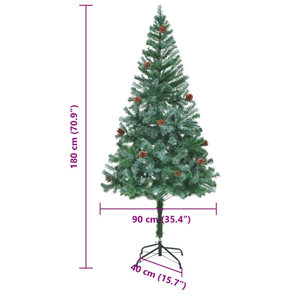 Umjetno božićno drvce s stalakom Zelena 180 cm PVC i čelik