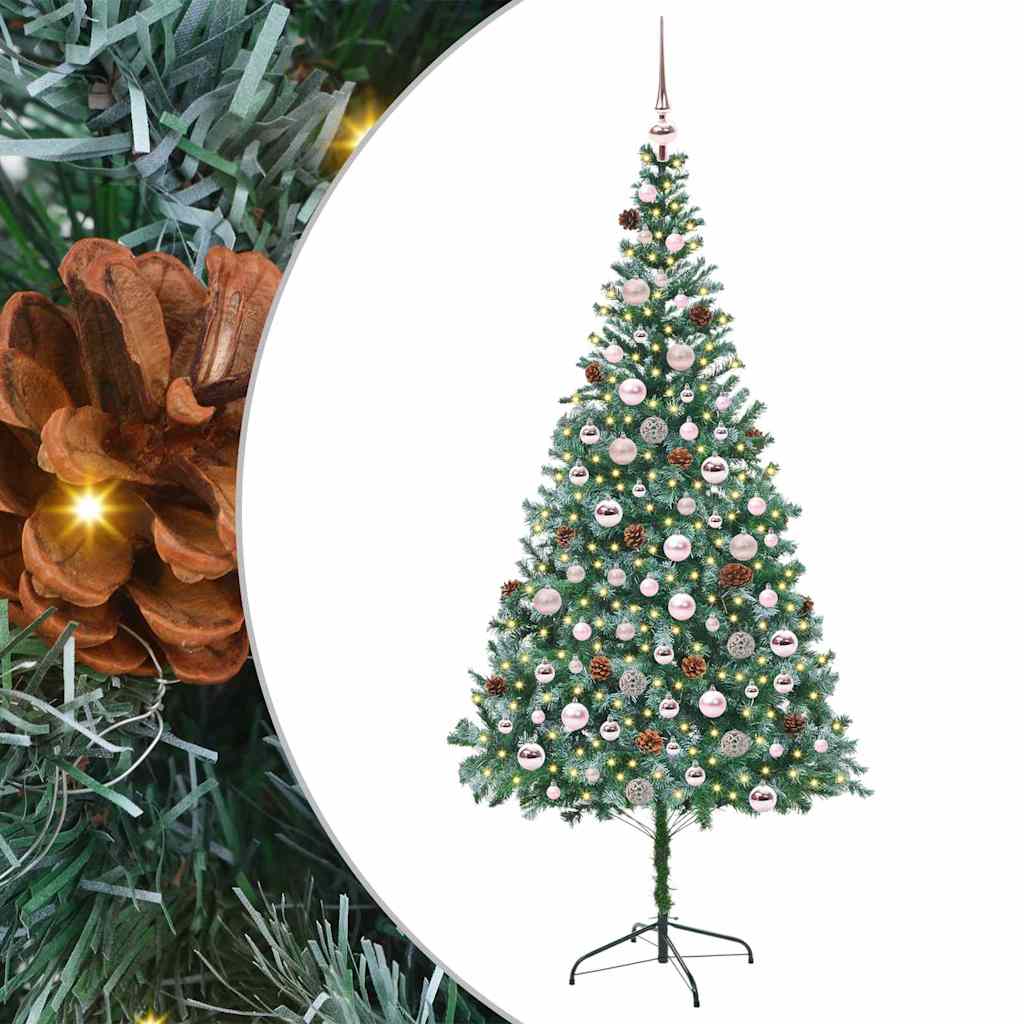 Umjetno božićno drvce s stalakom Zelena 210 cm PVC i čelik