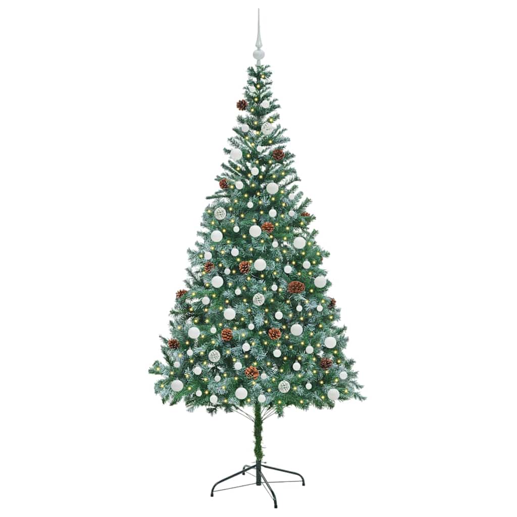 Umjetno božićno drvce s stalakom Zelena 210 cm PVC i čelik