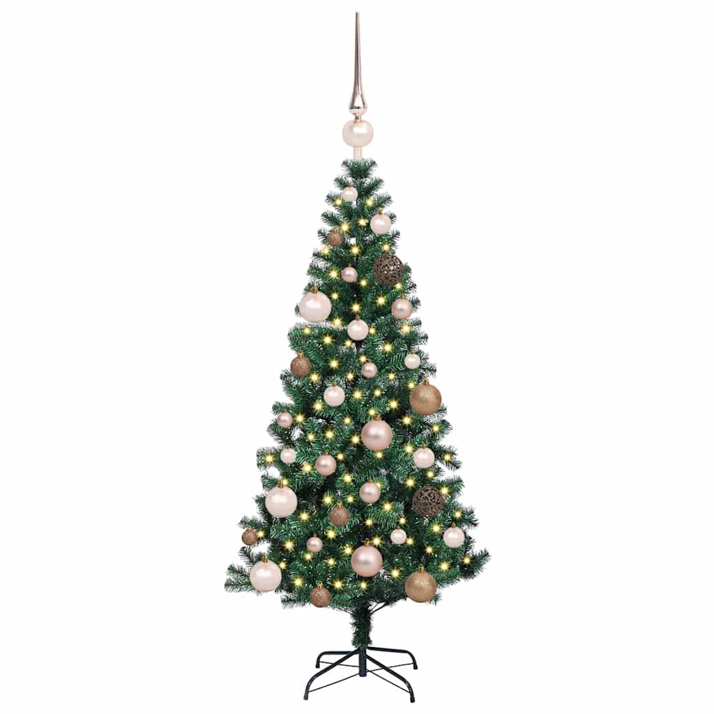 Umjetno predsvijetljeno božićno drvce Zelena 120 cm PVC i metal