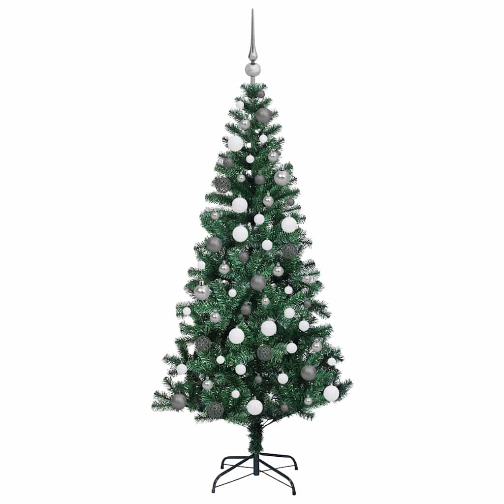 Umjetno predsvijetljeno božićno drvce Zelena 180 cm PVC i metal