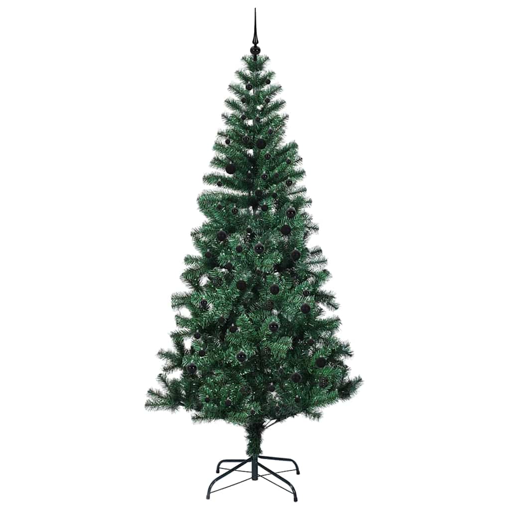 Umjetno predsvijetljeno božićno drvce Zelena 240 cm PVC i metal